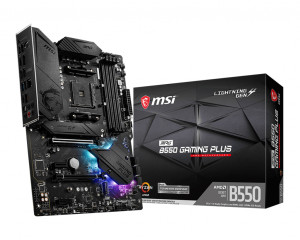MSI MPG B550 Gaming Plus AMD B550 128 GBMemory Support4 DIMM Memory Slots 1 HDMI Connectors 6 SATA Ports Motherboard