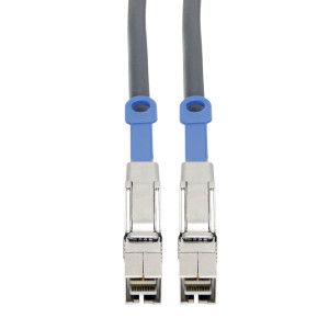 Tripp Lite S528-02M Mini SAS HD Cable (SFF-8644), External, 2 Meters (6.6 Feet) - 12 Gbps 2 m Black, Blue, Metallic SAS Cable