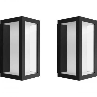 Philips Impress Slim Outdoor Wall Light - Twin Pack